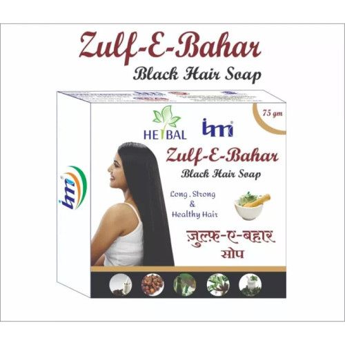 IMC Zulf E Bahar Hair Black Soap (75g, Pack of 5)