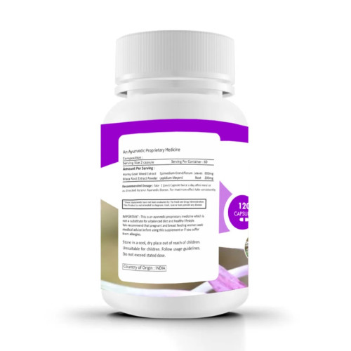 Mint Veda Horny Goat Weed Extract With Maca Root For Men And Women Vegetarian  Capsules (120 Capsules)
