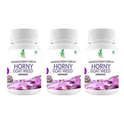Mint Veda Horny Goat Weed Extract With Maca Root For Men And Women Vegetarian  Capsules (120 Capsules, Pack of 3)