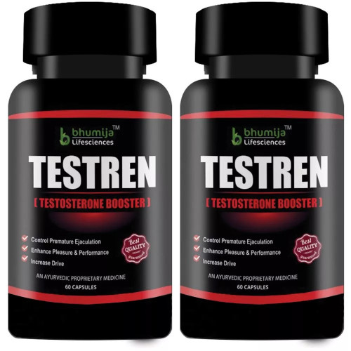 Bhumija Testren (Testosterone Booster)  Capsulesule (60cap, Pack of 2)