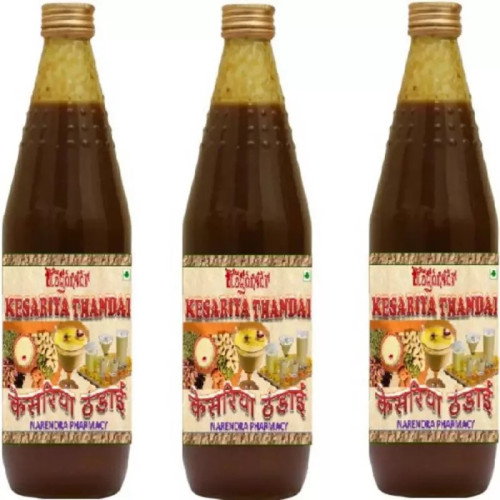 Yugantar Kesariya Badam Thandai Syrup (750ml, Pack of 3)