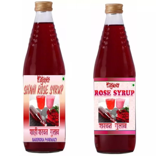 Yugantar Rose & Shahi Khus Syrup (750ml Each) (1Pack)