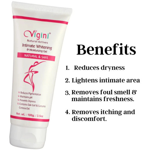 Vigini Intimate Whitening Lightening Moisturizing Lubricant Lubricating Lube Gel (100g)