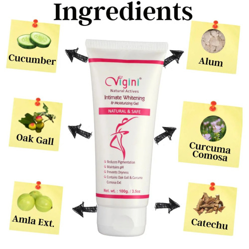 Vigini Intimate Whitening Lightening Moisturizing Lubricant Lubricating Lube Gel (100g)
