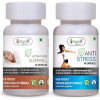 Vringra Sleepwell  Capsules + Stress  Capsules (Each 60 Capsules) (1Pack)
