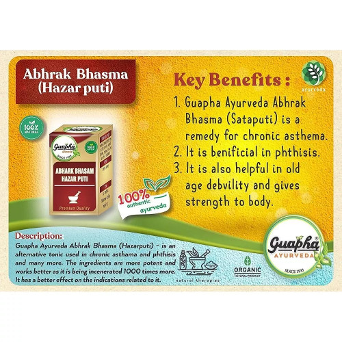 Guapha Ayurveda Abhrak Bhasma (1000 Puti) (2.5g)