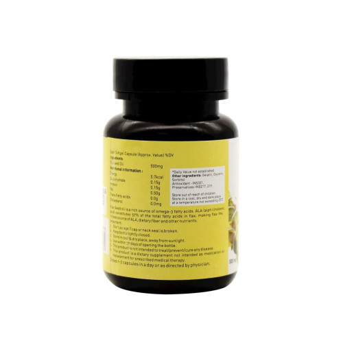 Nutriorg Flaxseed Oil Soft Gel  Capsulesule (60 Capsules)