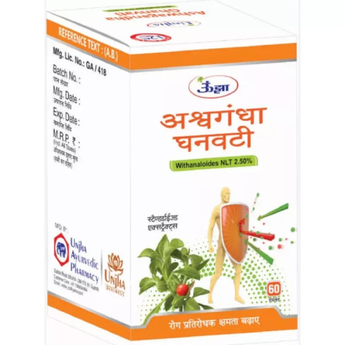 Unjha Ashwagandha Ghan Vati (60 Tablets)