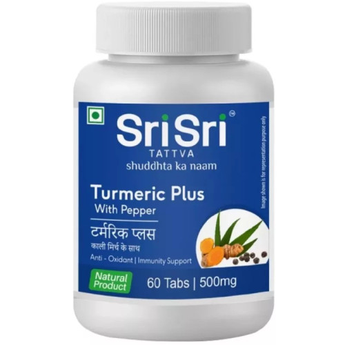 Sri Sri Tattva Turmeric Plus With Pepper 500Mg  Tablet (60 Tablets)