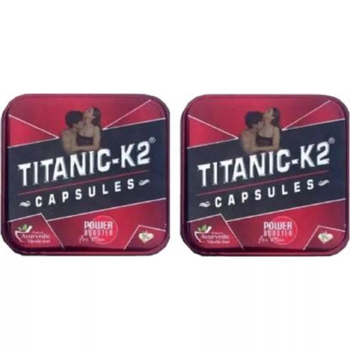 Titanic K2 Ayurvedic Power Booster  Capsulesule (6 Capsules, Pack of 2)