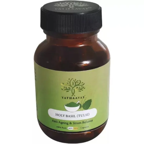 Yathaavat Holy Basil (Tulsi)  Capsules (60 Capsules)