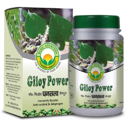Basic Ayurveda Giloy Power  Capsulesule (Ghansatva Cap.) (40 Capsules)