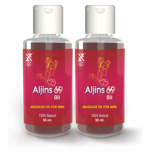 Xovak Pharma Tech Aljins 69 Oil For Enlargement Massage Oil For Men (50ml, Pack of 2)