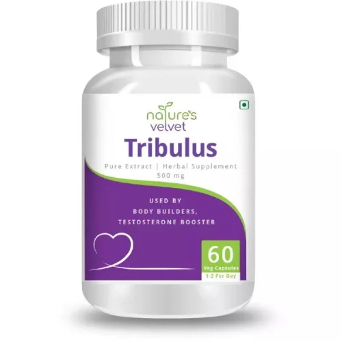 Natures Velvet Tribulus Gokshura Gokhura Pure Extract 500Mg Veggie  Capsules (60 Capsules)