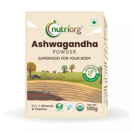 Nutriorg Certified Organic Ashwagandha Powder (100g)