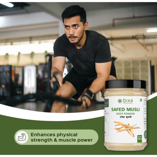 Bixa Botanical Safed Musli Root Powder Chlorophytum Borivilianum (200g)