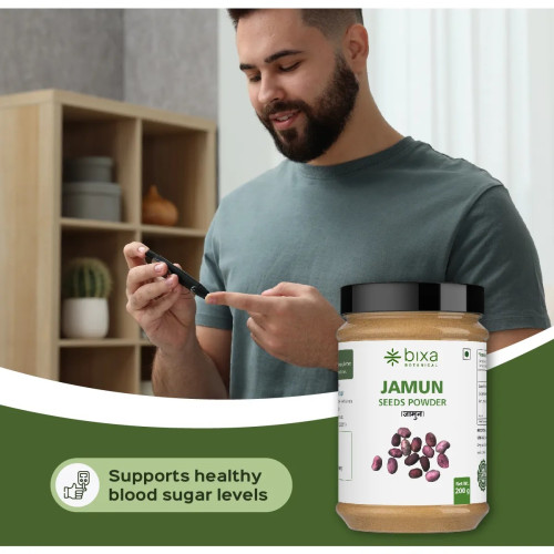 Bixa Botanical Jamun Seed Powder Eugenia Jambolana (200g)