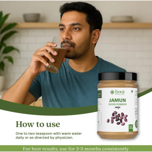 Bixa Botanical Jamun Seed Powder Eugenia Jambolana (200g)