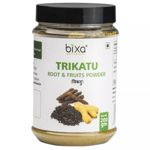 Bixa Botanical Trikatu Root & Fruits Powder Ginger + Kalimir + Pippali (200g)