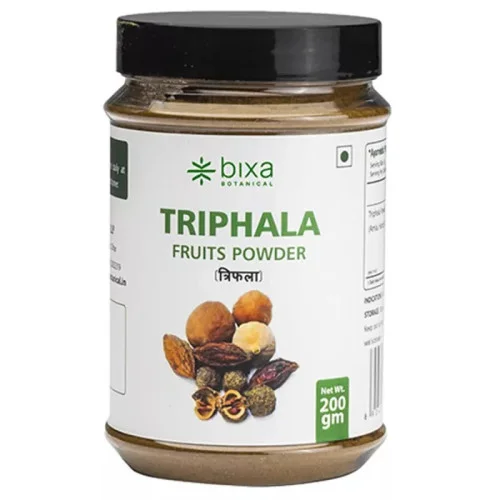 Bixa Botanical Triphala Fruit Powder Amla + Haritaki + Bibhitaki (200g)