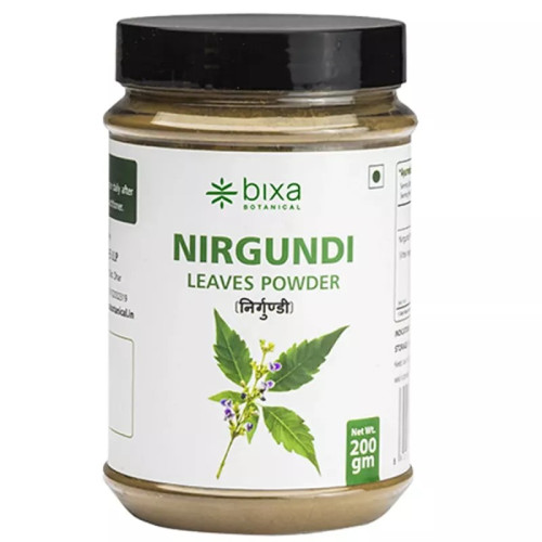 Bixa Botanical Nirgundi Leaves Powder Vitex Negundo (200g)