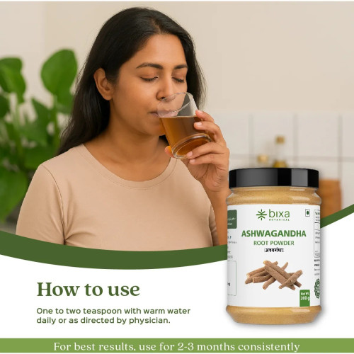 Bixa Botanical Ashwagandha Root Powder Withania Somnifera (200g)