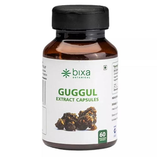 Bixa Botanical Guggul Extract Veg  Capsules (450Mg) 2.5% Guggulsterones (60 Capsules)