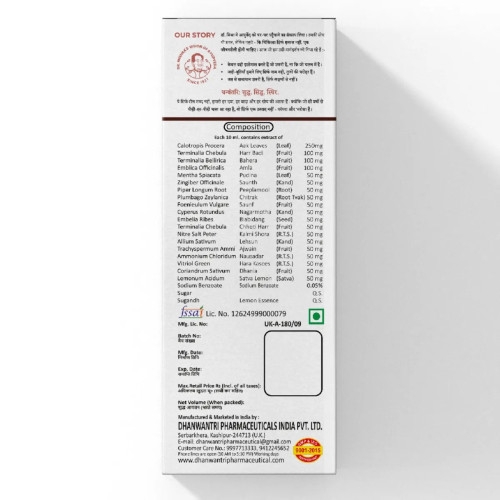 Dhanwantri Pharmaceuticals Yakrat Shodhan For Liver Disorders (400ml)