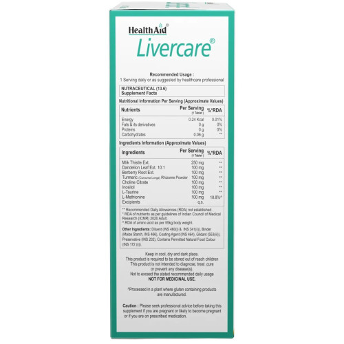 HealthAid Livercare (Prolonged Release)  Tablets (60 Tablets)