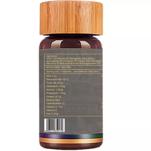 Biogetica Talvaar (Musli And Horny Goat Weed)  Capsules for stamina (80 Capsules)