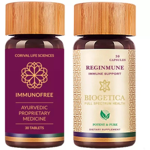 Biogetica Immunofree  Tablets + Reginmune  Capsules (30 Tablets + 30 Capsules) (1Pack)