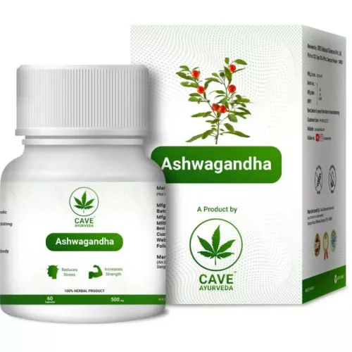 Cave Ayurveda Ashwagandha 500Mg (60 Capsules)