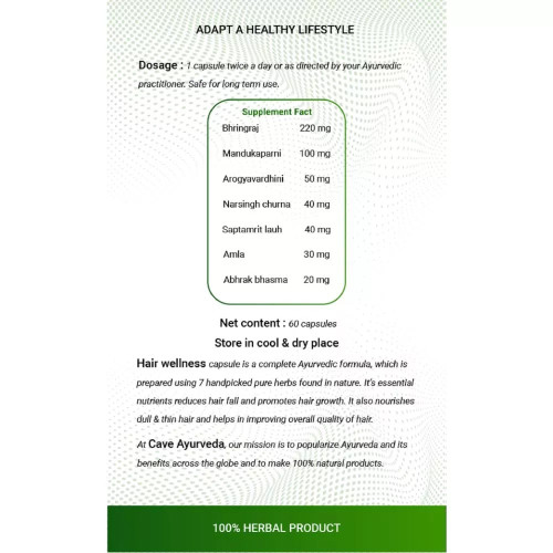 Cave Ayurveda Ashwagandha 500Mg (60 Capsules)