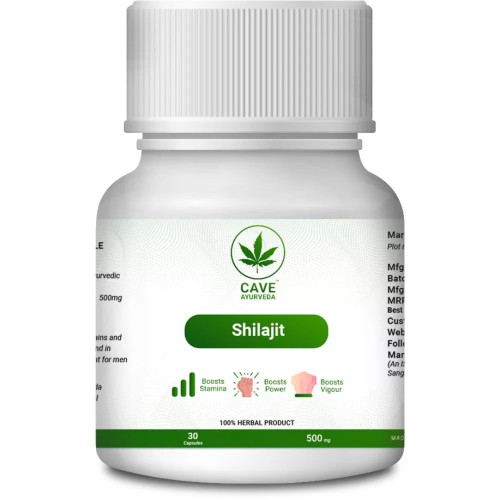 Cave Ayurveda Shilajit 500Mg (30 Capsules)