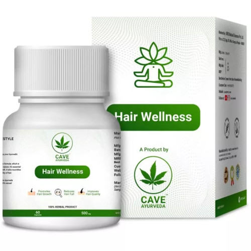 Cave Ayurveda Hair Wellness 500Mg (60 Capsules)