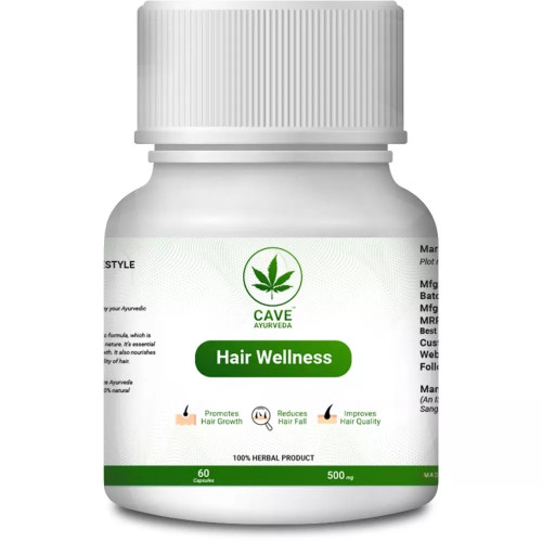 Cave Ayurveda Hair Wellness 500Mg (60 Capsules)