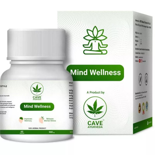 Cave Ayurveda Mind Wellness 500Mg (60 Capsules)