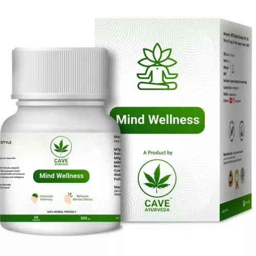 Cave Ayurveda Mind Wellness 500Mg (60 Capsules)