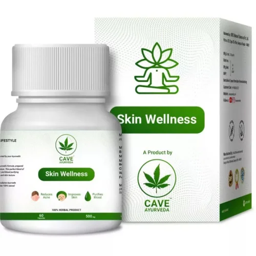 Cave Ayurveda Skin Wellness 500Mg (60 Capsules)