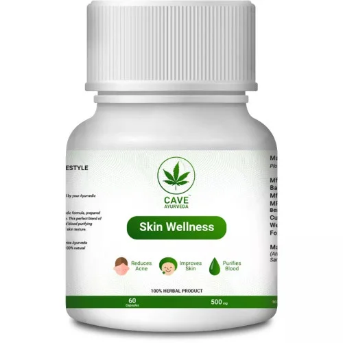 Cave Ayurveda Skin Wellness 500Mg (60 Capsules)