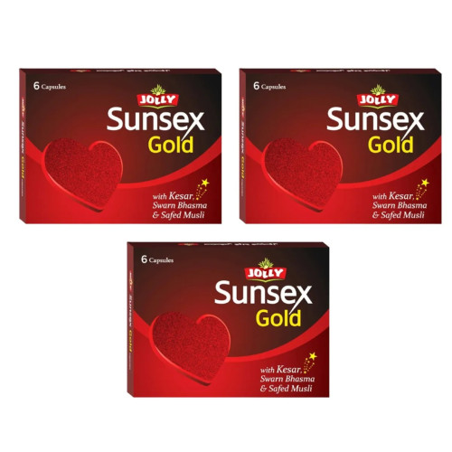 Jolly Sunsex Gold  Capsules (6cap, Pack of 3)