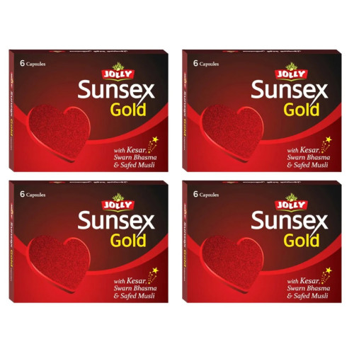 Jolly Sunsex Gold  Capsules (6cap, Pack of 4)