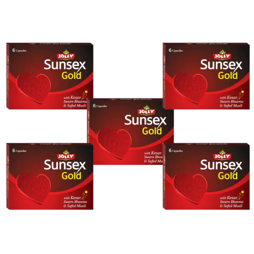 Jolly Sunsex Gold  Capsules (6cap, Pack of 5)