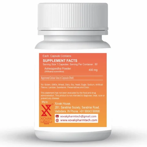 Xovak Pharma Tech Ashwagandha  Capsules (60 Capsules)