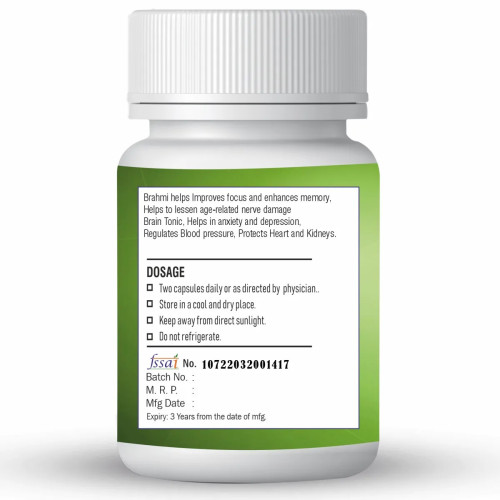 Xovak Pharma Tech Brahmi  Capsules (60 Capsules)