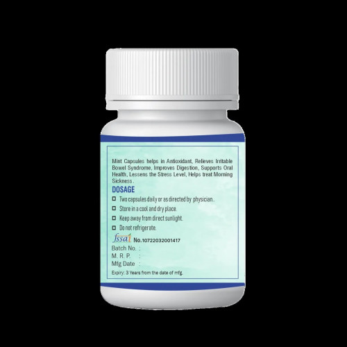 Xovak Pharma Tech Natural & Herbal Mint  Capsules (60 Capsules)