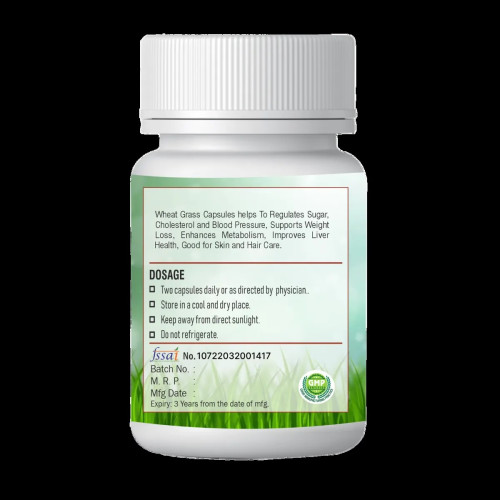 Xovak Pharma Tech Wheat Grass  Capsules (60 Capsules)