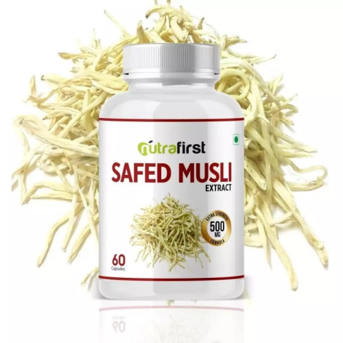 Nutra First Safed Musli Extract  Capsules (60 Capsules)