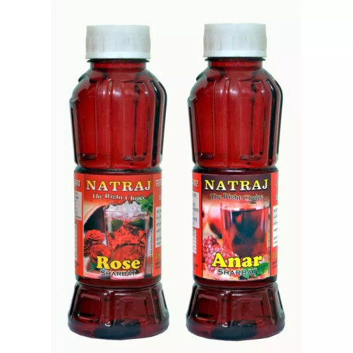 Natraj Rose & Anar Sharbat Combo (Each 750ml) (1Pack)