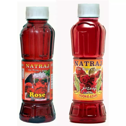 Natraj Rose & Rooh-E-Azam Sharbat Combo (Each 750ml) (1Pack)